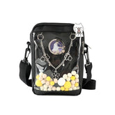 Transparent Pin Display Crossbody Bag
